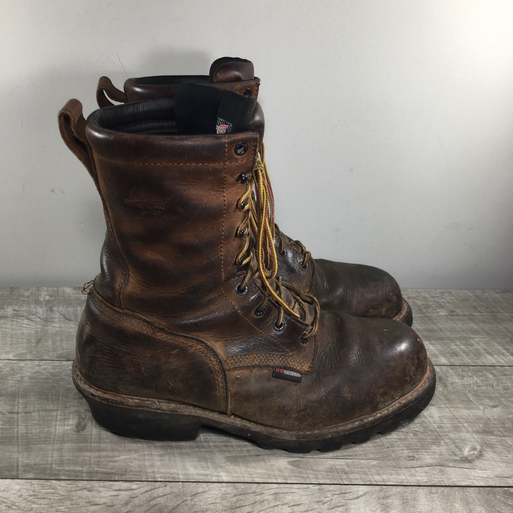 Red Wing Shoes #4420 LoggerMax Steel Toe Waterproof Leather Work Men’s Boots 11